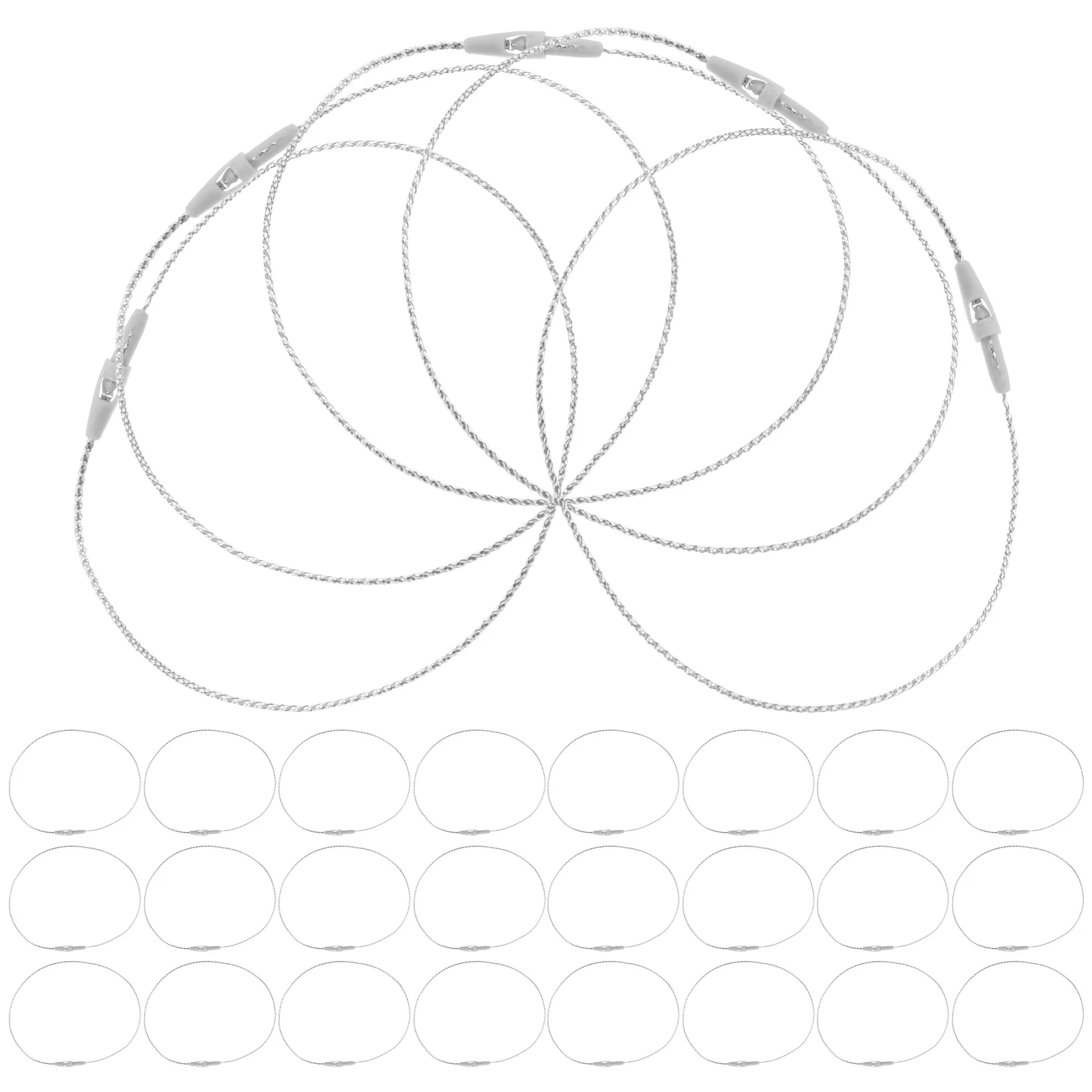 

100Pcs Snap Locking Ornament Hangers Christmas Ball String Precut Ropes Fast Secure Xmas Decoration Strings Tree Lanyard String