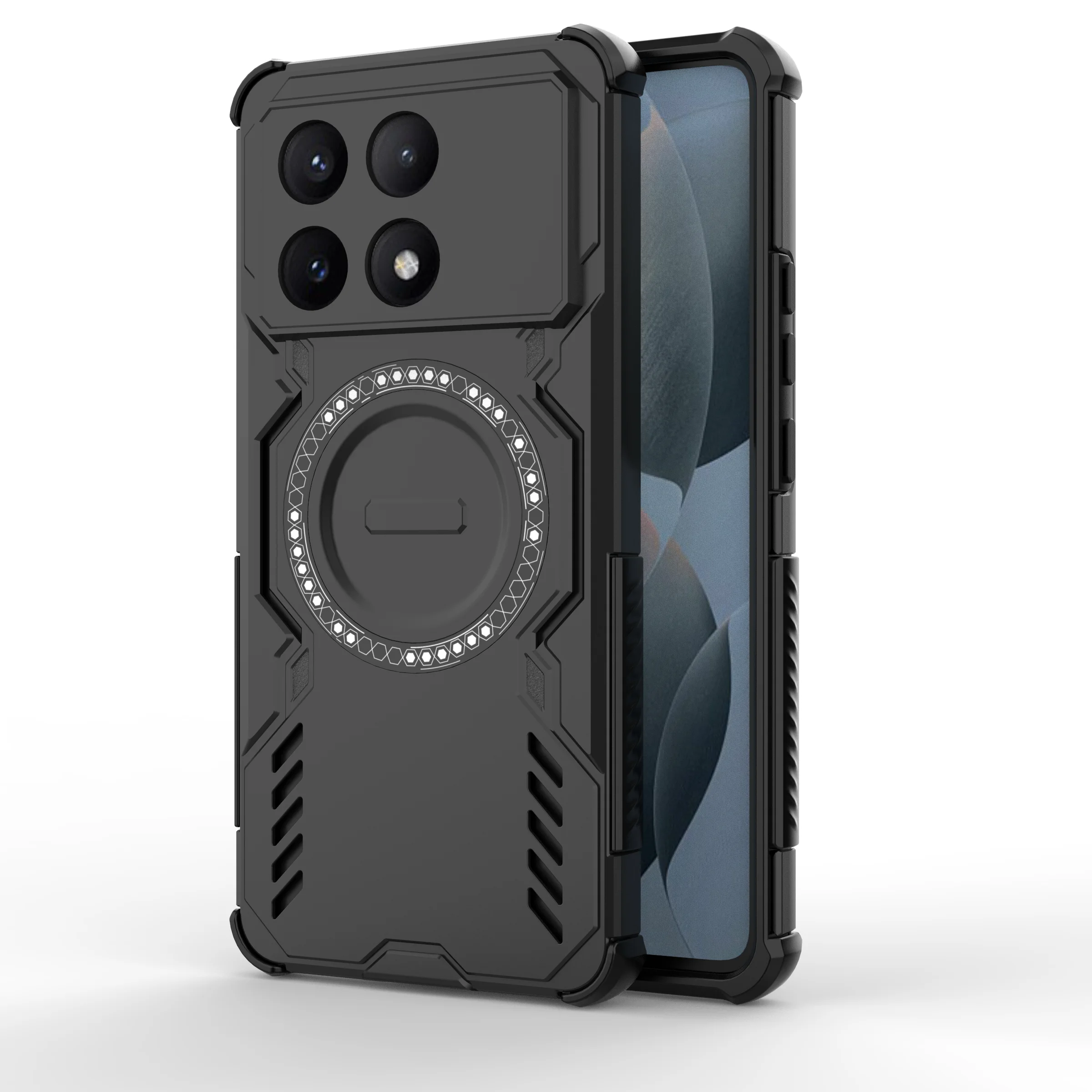 For Xiaomi Poco F6 Pro Case Xiaomi Poco X6 Pro Cover Heat Dissipatin Magnetic Case Matte PC TPU Shockproof Protective Cove