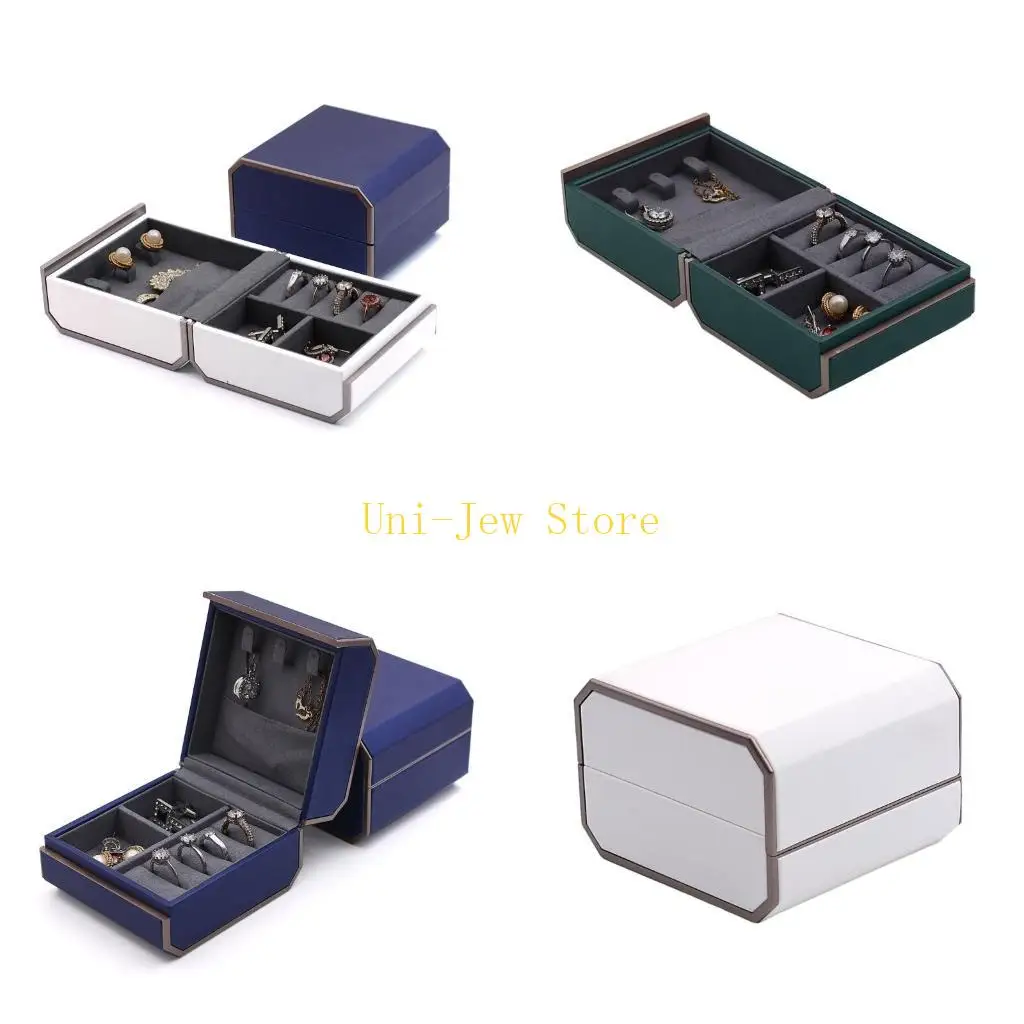 صندوق تخزين المجوهرات المحمول بسعة 40 جيجابايت، حامل السفر للنساء، منظم القرط الأنيق