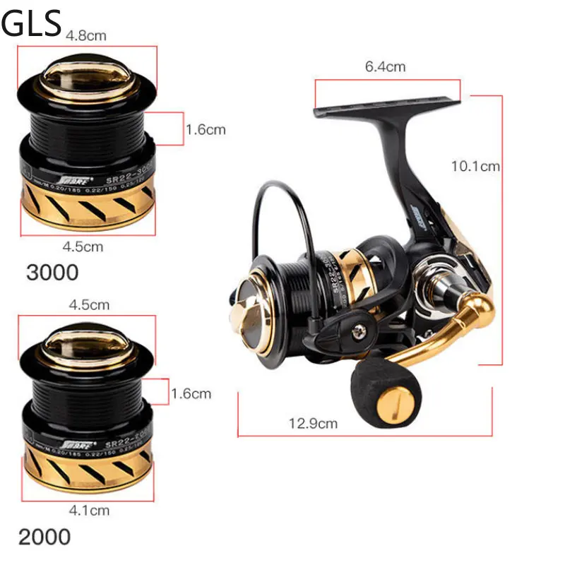 Imagem -04 - Gls Novo Mais 1bb Carretel de Pesca de Alta Capacidade Ratio Engrenagem 7.1:1 de Água Doce Truta Roda de Pesca Fiação