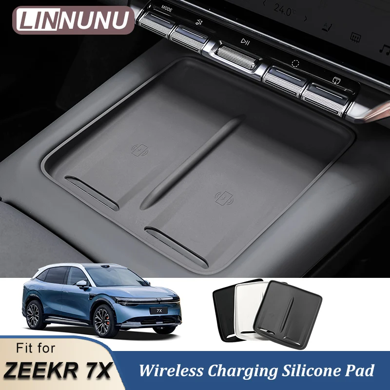 

LINNUNU For ZEEKR 7X Car Styling Central Control Wireless Charging Silicone Pad Central Storage Dustproof Mat Acccessories 2025