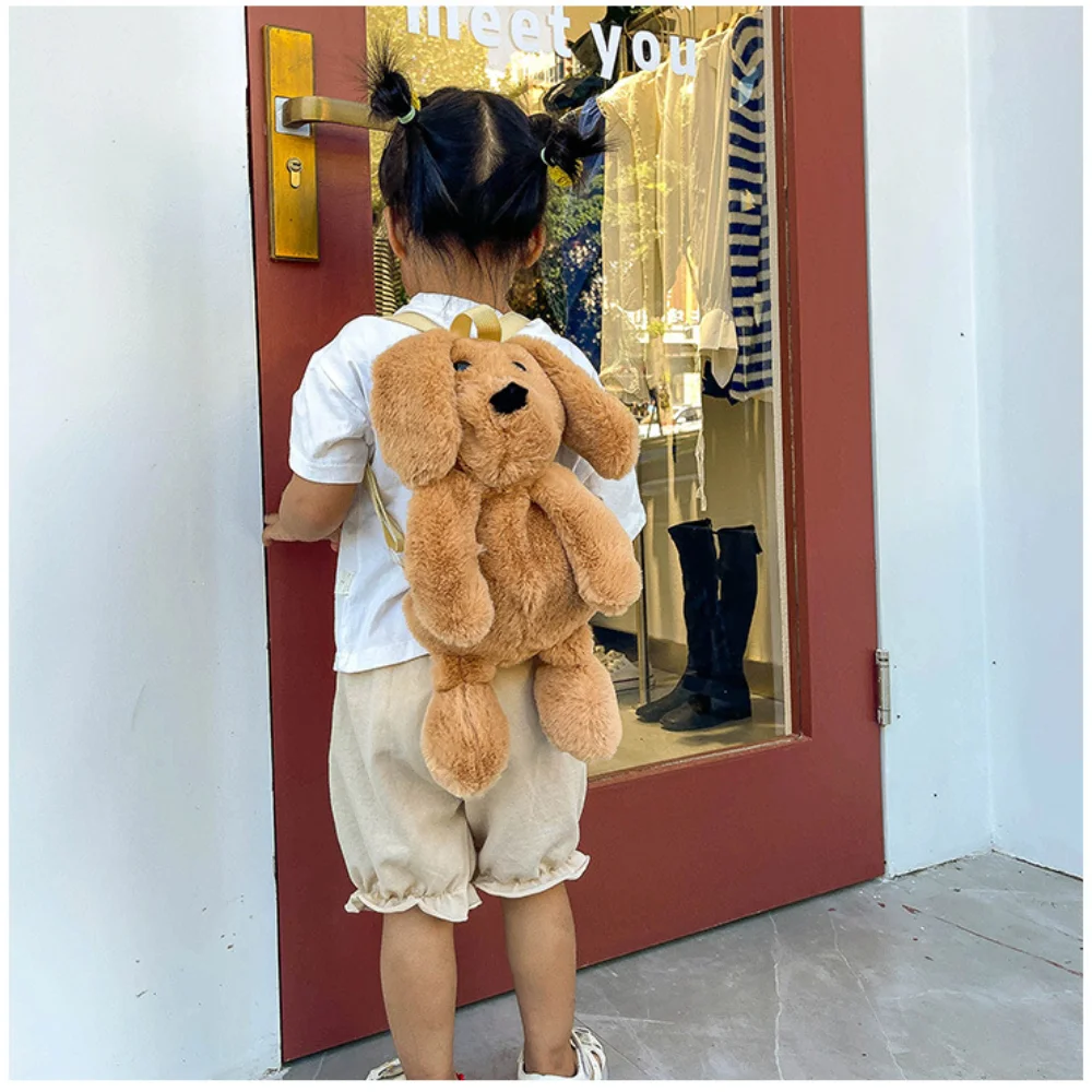 Plush Cartoon Puppy Backpack Funny Soft Children Birthday Gifts Cute Doll Bag