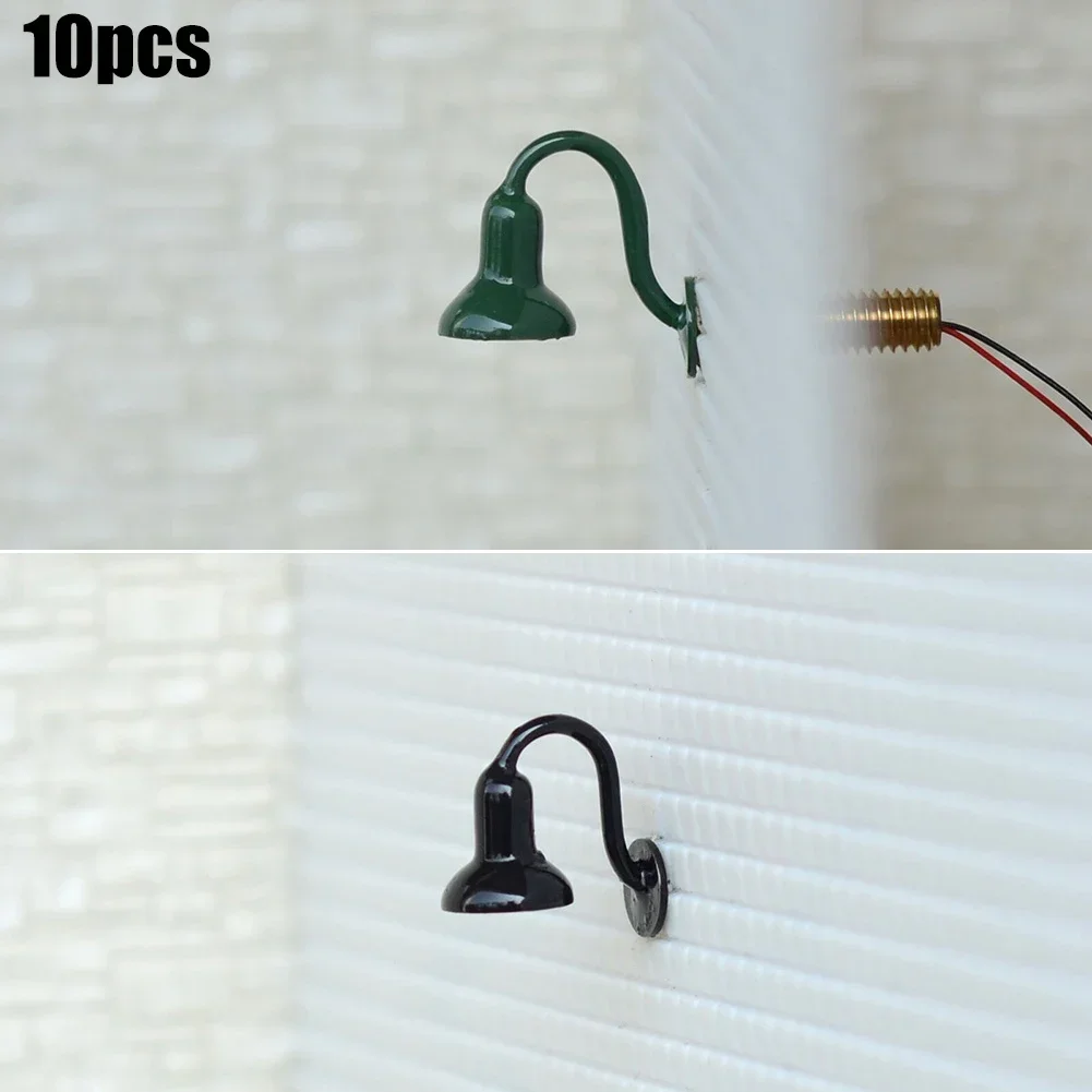 รุ่นโคมไฟติดผนังโพสต์ LED Building Street Bracket Light 10 ชิ้นอุปกรณ์เสริมขวดสีเขียว/สีดําสามารถ Lighted