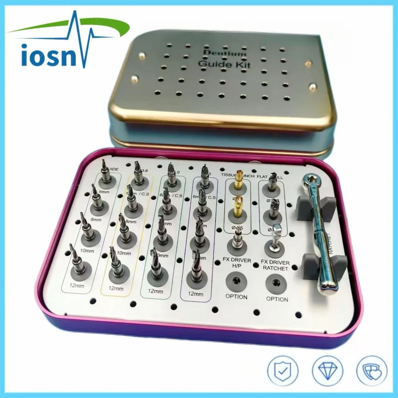 

Dentium Guide Kit XGSFK Dental Implant Titanium Dental Instrument For Dental Implant Surgery Use