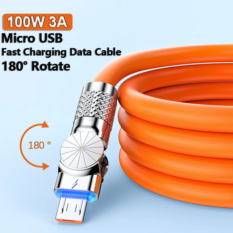 100W 3A USB Micro Super Fast Charging Data Cable For Samsung Galaxy S7 Edge S6 Note 6/5 Sony Kindle PS4 Power Bank Car USB Cord