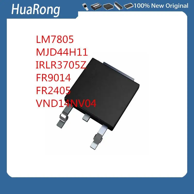 10Pcs/Lot  LM7805 7805  MJD44H11 J44H11  IRLR3705Z LR3705Z  FR9014 IRFR9014  FR2405 IRFR2405 IRFR2405TRPBF   VND14NV04   TO-252