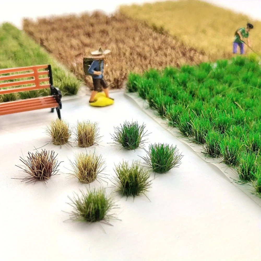 91tufts/box Static Model Grass Tuft, Model Grass Tufts for Patios Static Grass Tufts Grass for Crafts Mini Scene Decor