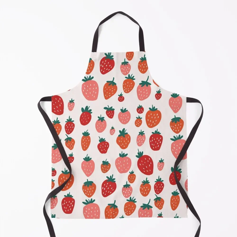 

Strawberry Lover Apron japanese style Kitchen For Cosmetologist Camping Apron