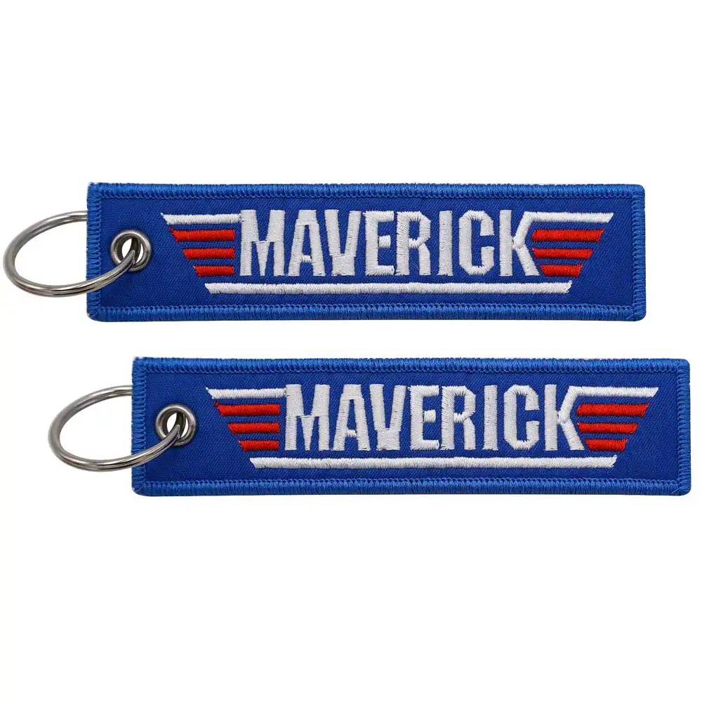 Top Gun Embroidered Keychain with Keyring