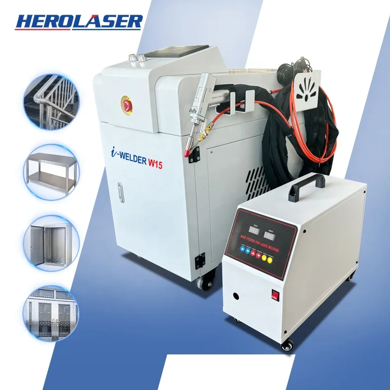

Herolaser Manufacturer Customized 2000w MiNi Water Cooled Laser Welding Machine Wire Feeder Metal Welding Machine