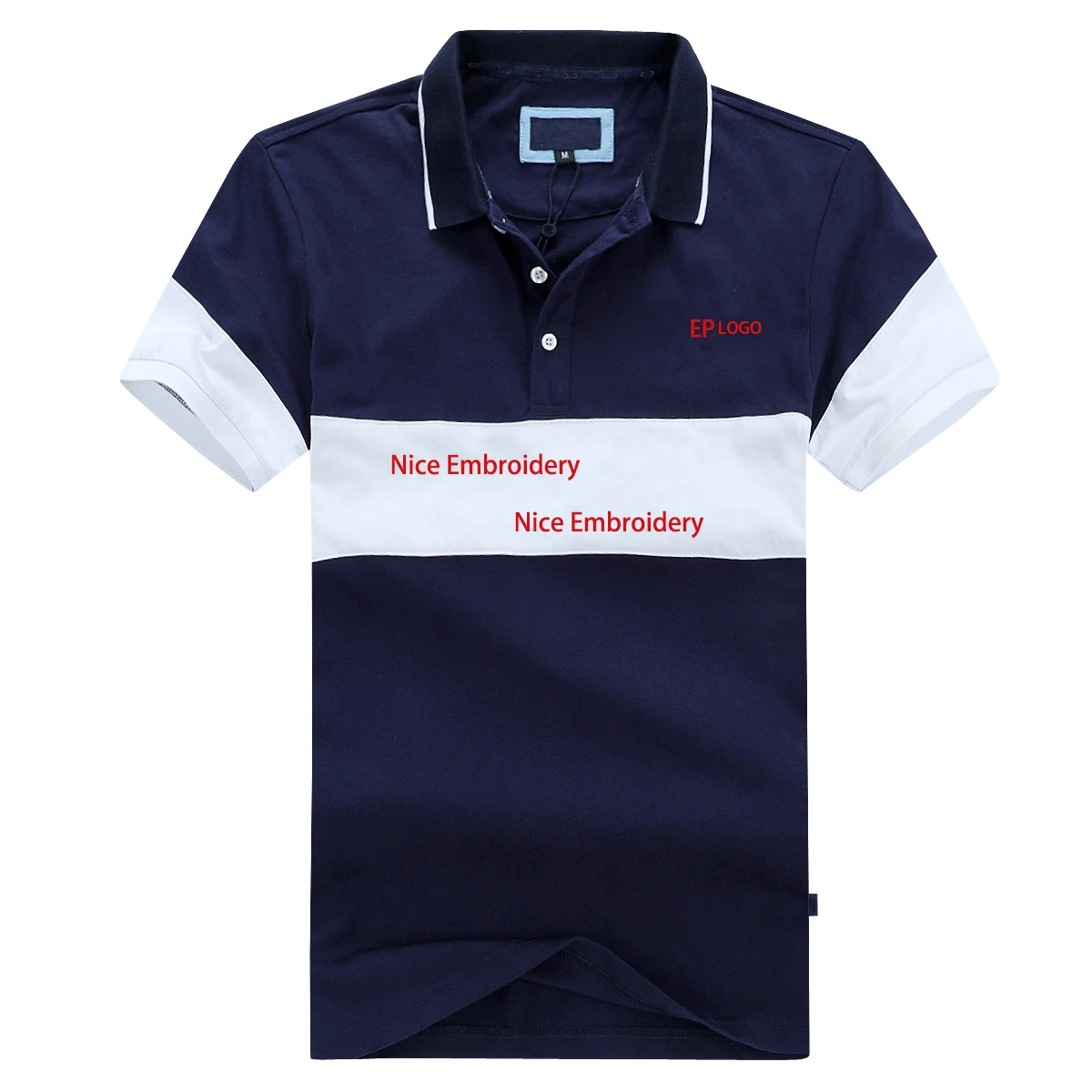 

New Men's Polo Short Sleeves Fashion Embroidery On The Back Homme Tops 100%Cotton Summer EP Logo French Polos Man Big Size