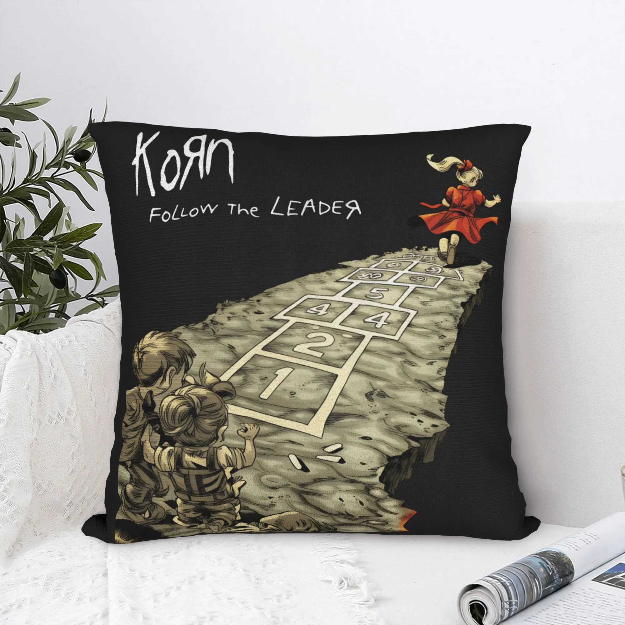 Pillow Case Korn Follow the Leader Soft  Pillow Cover For Sofa Car Home Decor Novelty Pillowcases