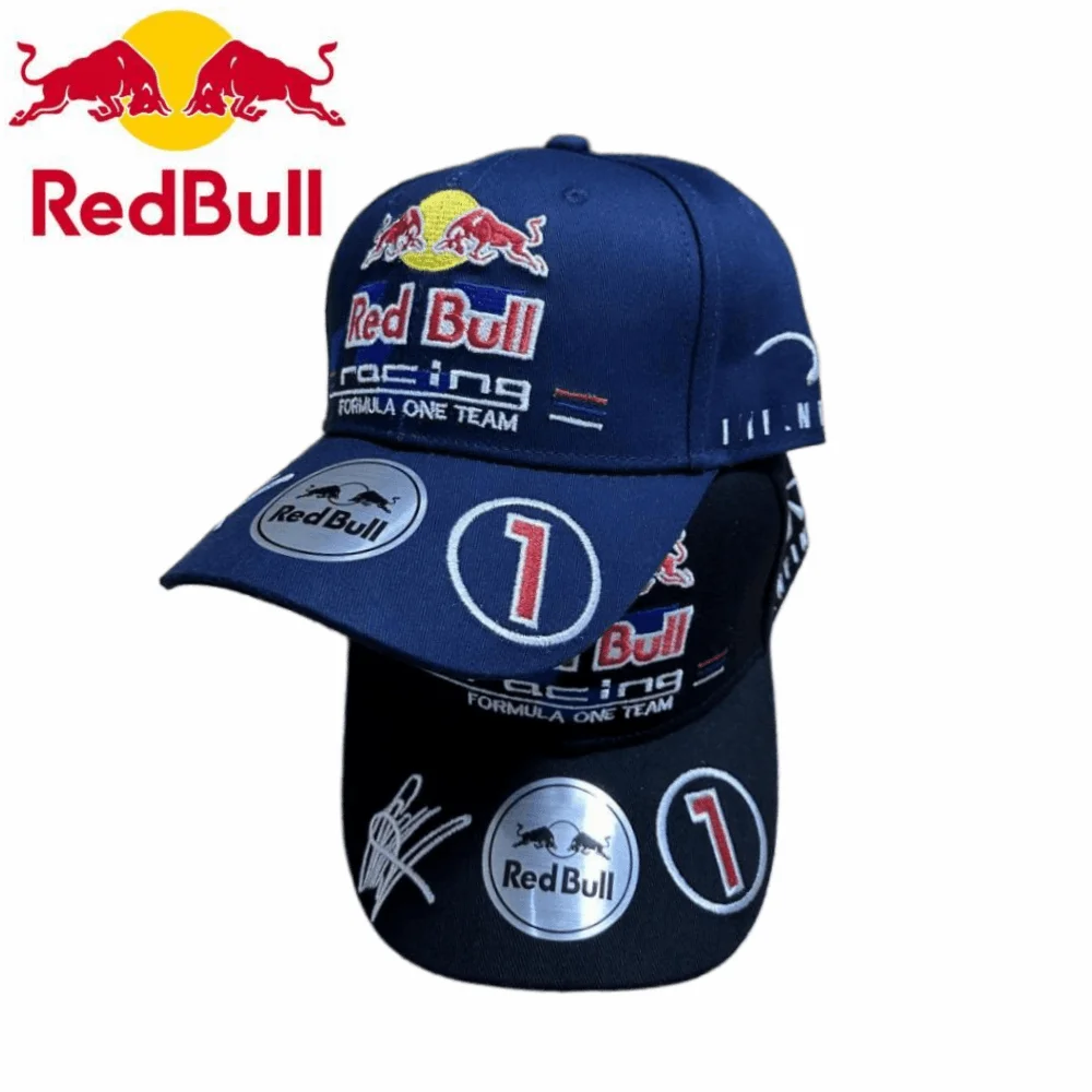 Fashionable Red Bull sports cap embroidered Red Bull baseball cap neutral golf cap outdoor sun protection Red Bull racing cap