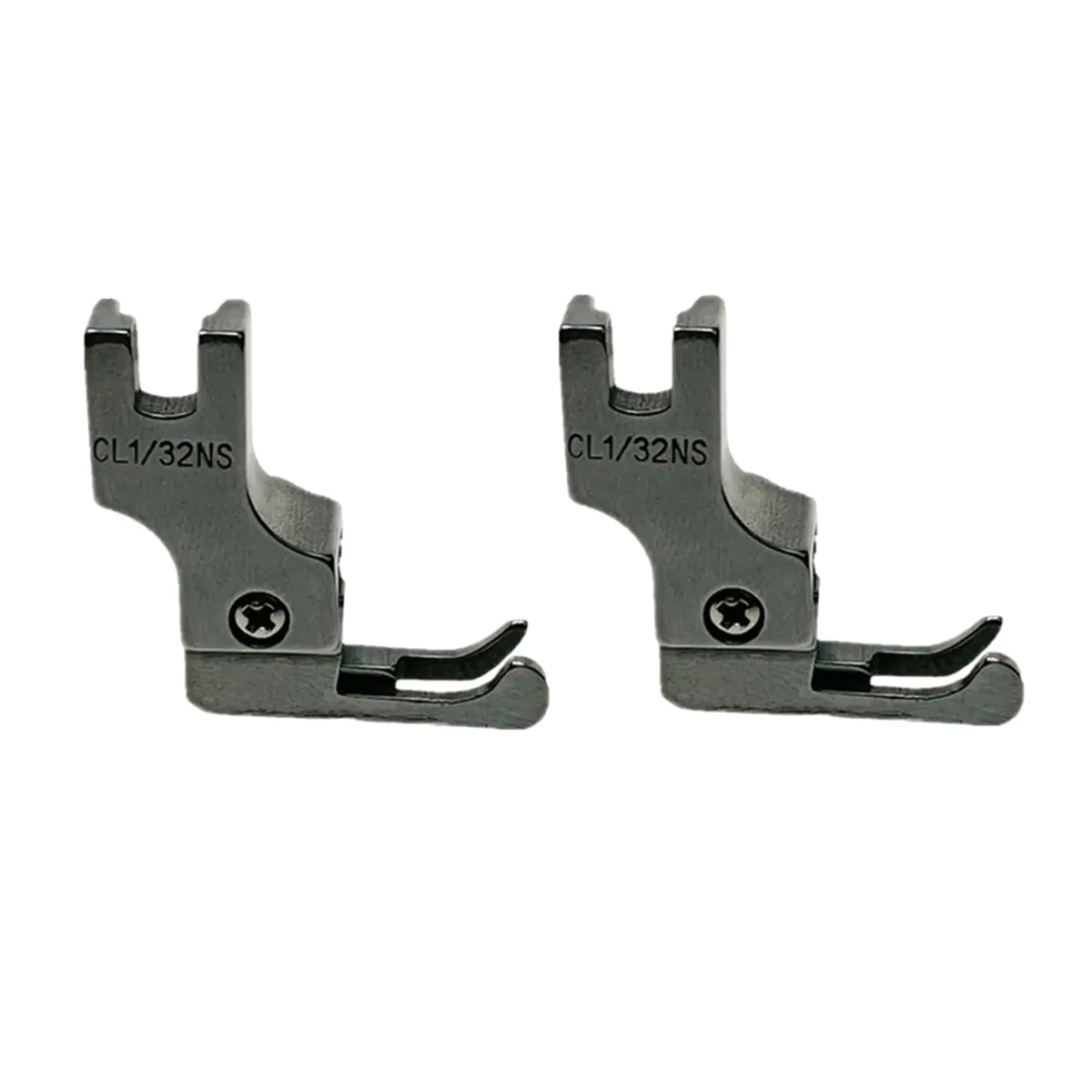 2Pcs Narrow Guide Presser Foot Industrial Lockstitch Sewing Machine Feet Zipper Universal Presser Feet,CL1/32NS(0.1)