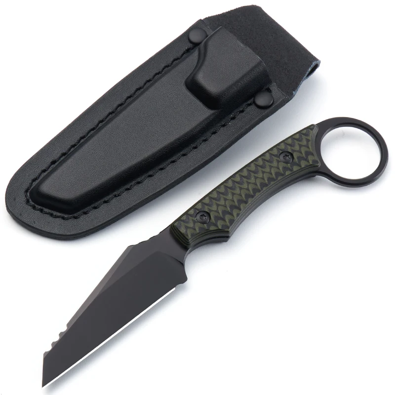 

1 шт., зеленый цвет - карманный нож для активного отдыха, портативный нож EDC, рукоятка из фиброволокна, высокая твердость, подходит для кемпинга, походов и исследований.