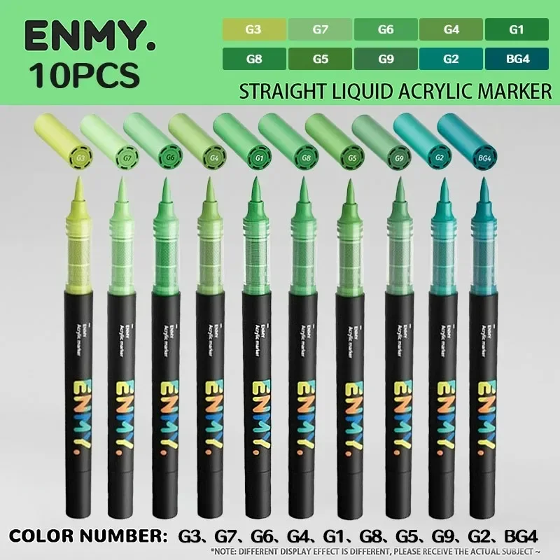 ENMY Black Box Direct Flüssige Acrylmarker mit Papier, 24–80 Farben, weicher Kopf, bunter Malstift, DIY-Farbmarker