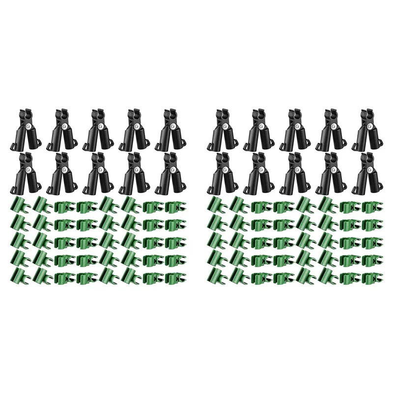 

A50I 100 Pieces Adjustable Plant Trellis Connector Clip Garden Plastic Connector A-Type Connecting Joint Buckle Clip