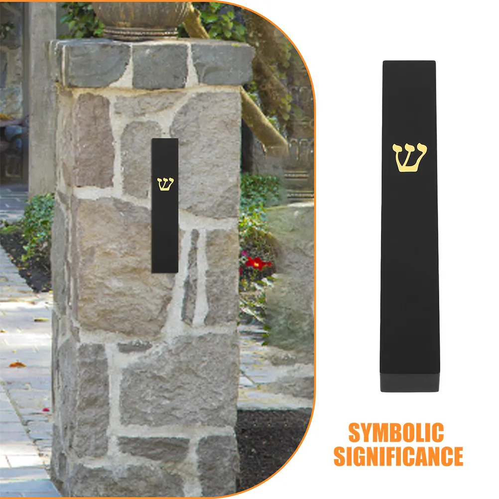 2Pcs Waterproof Resin Jewish Door Scroll Mezuzah Decor Artistic Craft for Doorway Entryway Home Judaica Mezuzah Case with