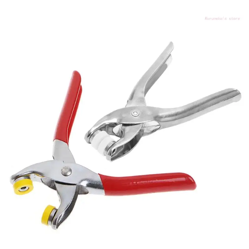 โลหะ Prong แหวนกระดุมสแน๊ปกด Studs Plier 9.5มม.HX6D
