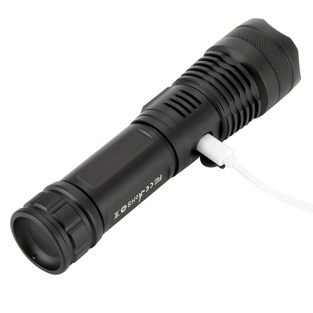 20W Led Zoom High Power Waterproof Flashlight Torch Outdoor Camping Hunting Hike Fishing High Brightness Lighting Torch Light view 6