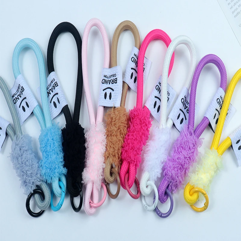 Colorful Braided Lanyard Keychain for Phone Case Women Anti Lost Knot Rope Strap Car Key Chains Diy Accessories Fashion Keyring