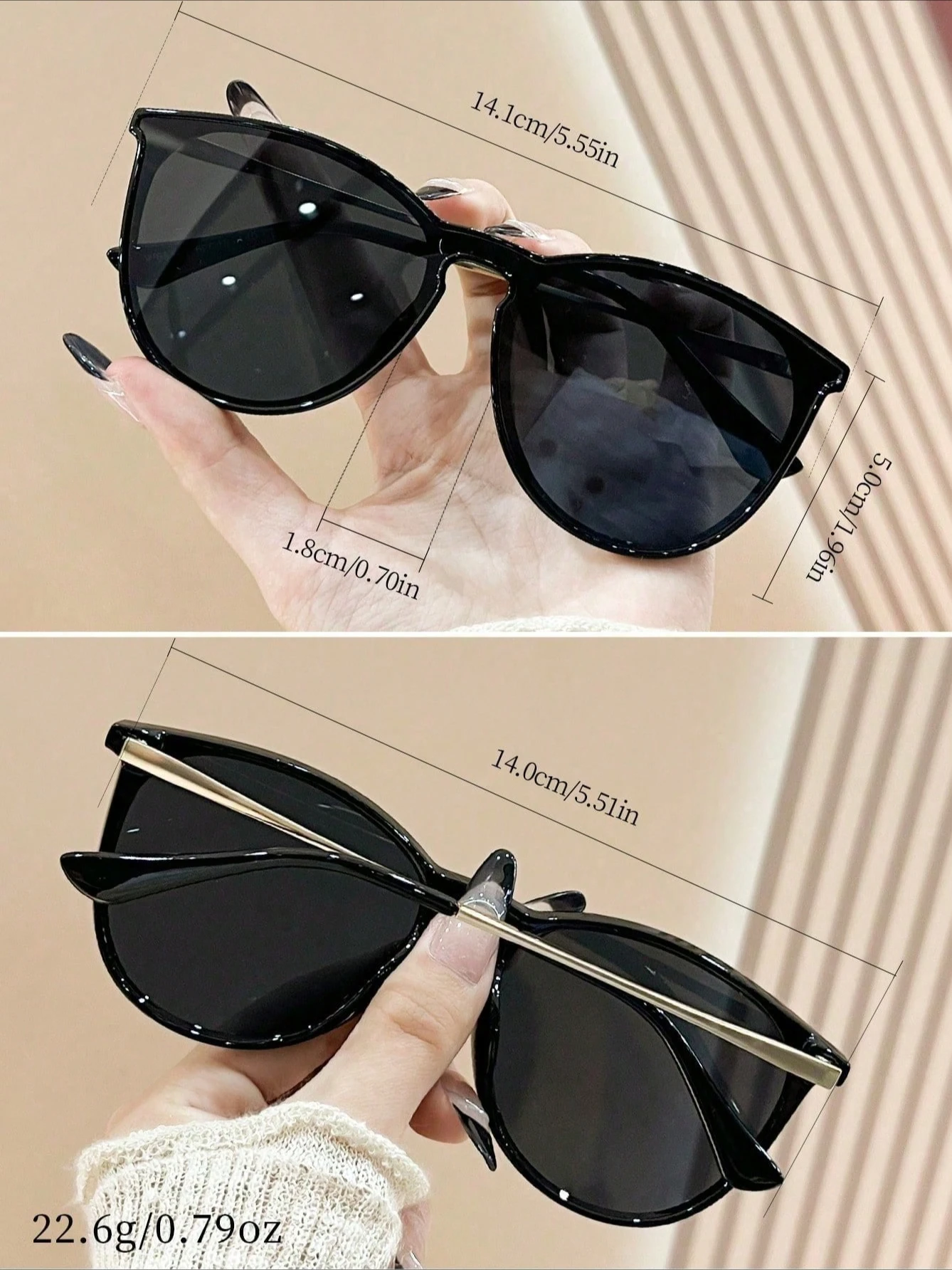 نظارات شمسية كاجوال ومتعددة الاستخدامات وأنيقة ورجعية للجنسين، مناسبة للارتداء اليومي والتنقل