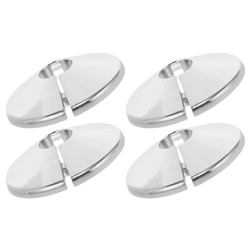 

4 Pcs Triangular Valve Decorative Cover Wall Pipe Split Water Flanges Pvc Alloy Plumbing Rings Plate Shower