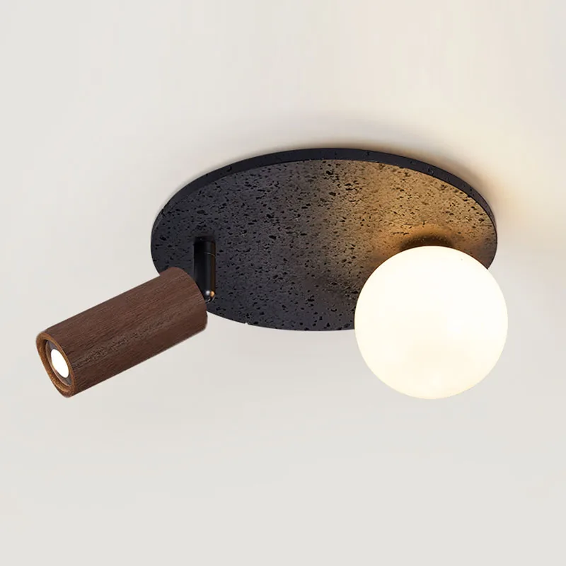 

Black Hole Stone Corridor Cloak Room Designer Italian Retro Wabi Sabi Style Entrance Corridor Balcony Ceiling Light