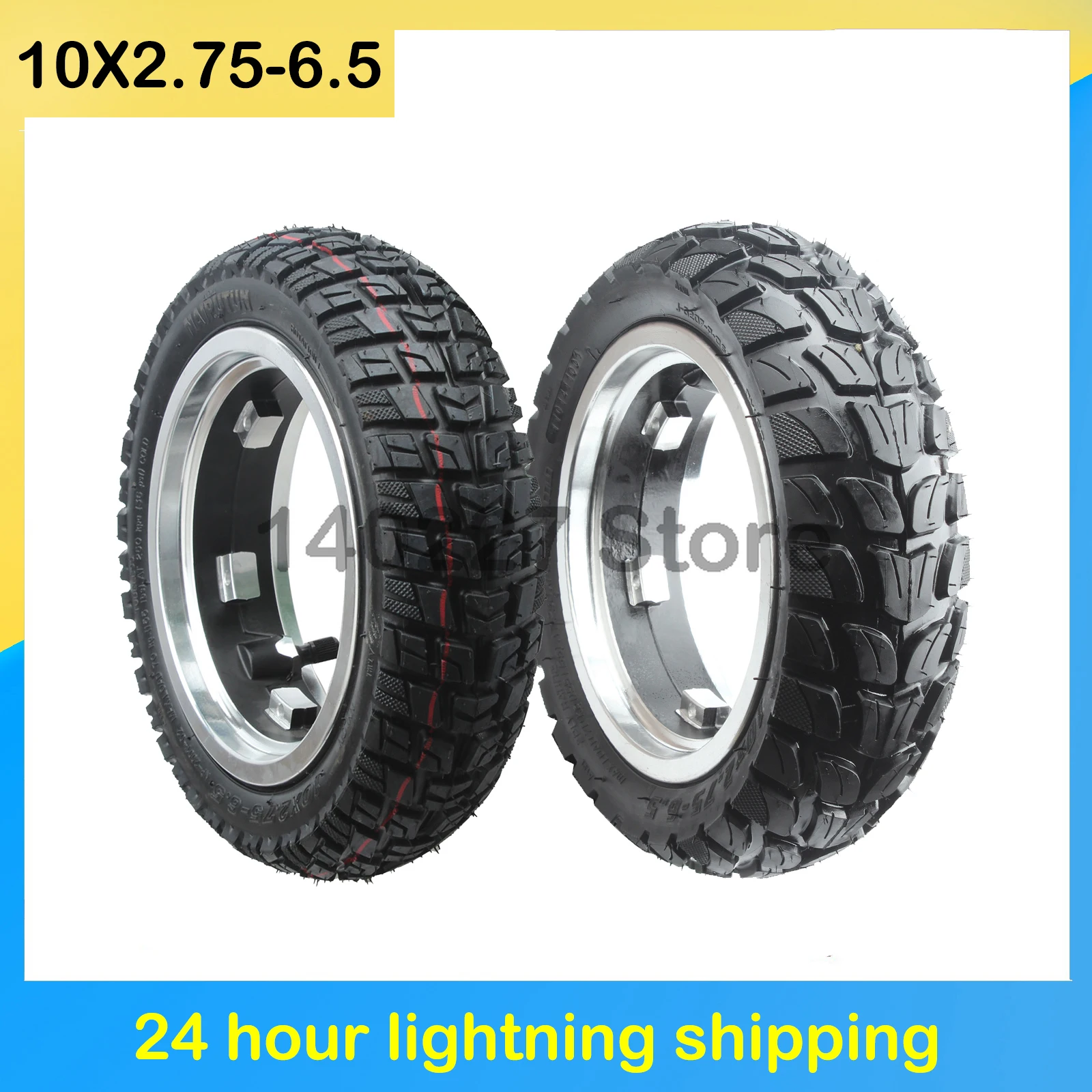 10x2.75-6.5 Tire 10 Inch Wheel Off-road Tubeless Tyre for Electric Scooter Parts