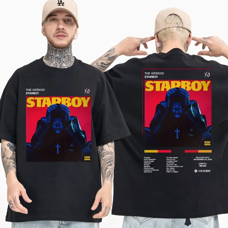 

Singer The Weeknd After Hours Hip Hop Vintage T Shirt Men Women Loose Oversized Tee Shirt Streetwear Unisex