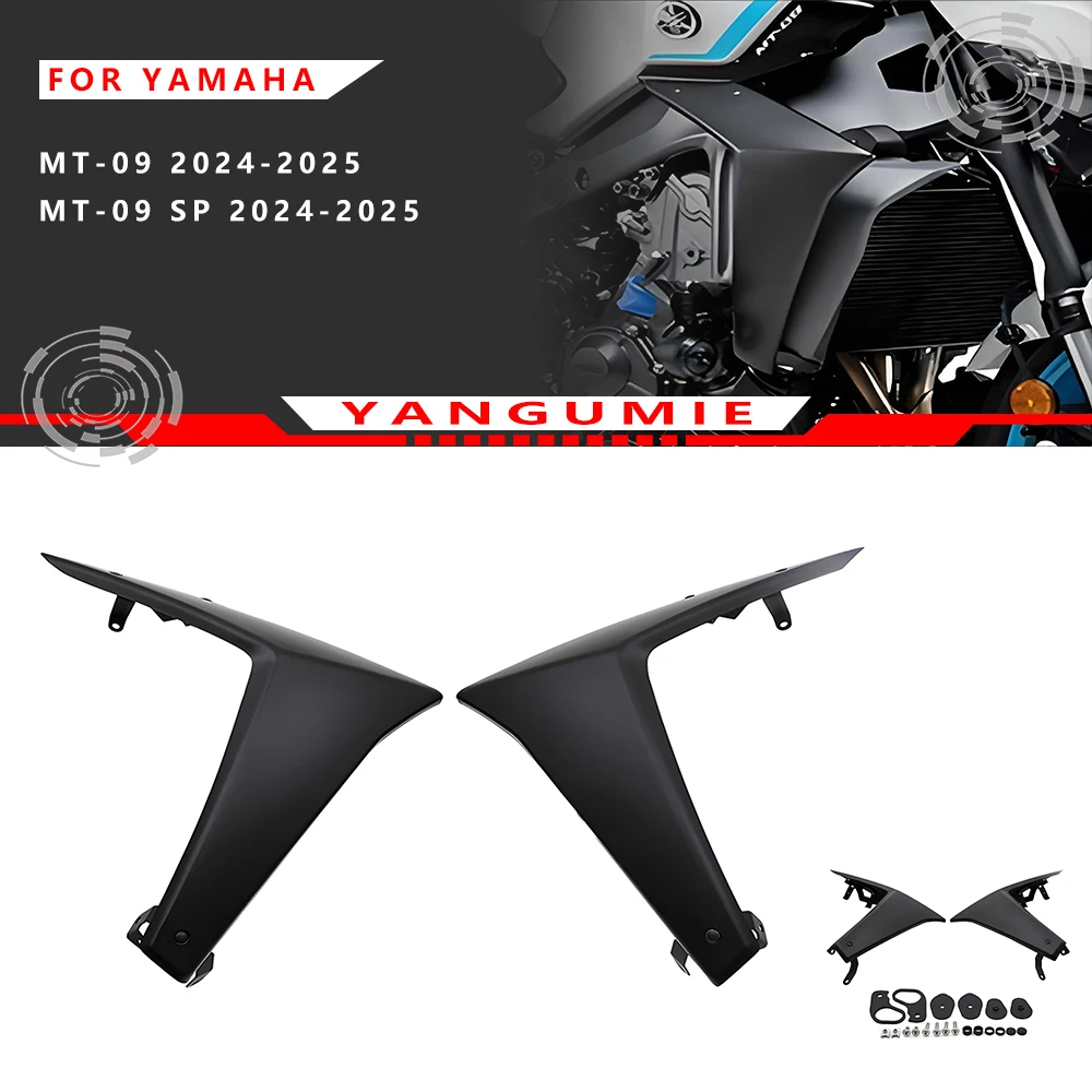 High-quality plastic motorcycle parts Front and rear left and right downforce wing installation kit for Yamaha MT-09/SP 24-25