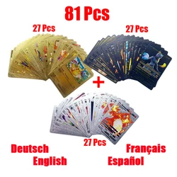 Pokemon Colorful Card Pokémon Cards Charizard Pikachu Arceus Silver Rainbow English French German Spanish VSTAR VMAX Cards Toys