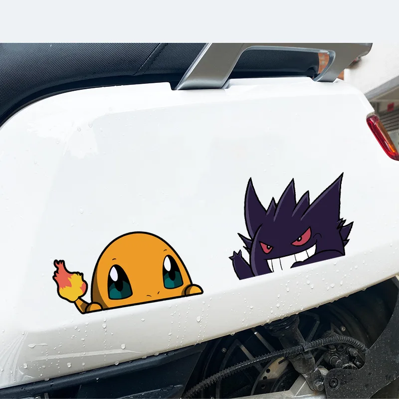 Pokemon Anime Eeveelution Sticker Pikachu Gengar Charizard Mew Car Window Decoration Sticker Children\'s Toy Christmas Gift