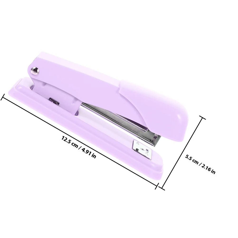 2Pcs Creative Compact Metal Stapler No Jamming Practical Stationery Gift for Classmates Teachers Classroom Stapler