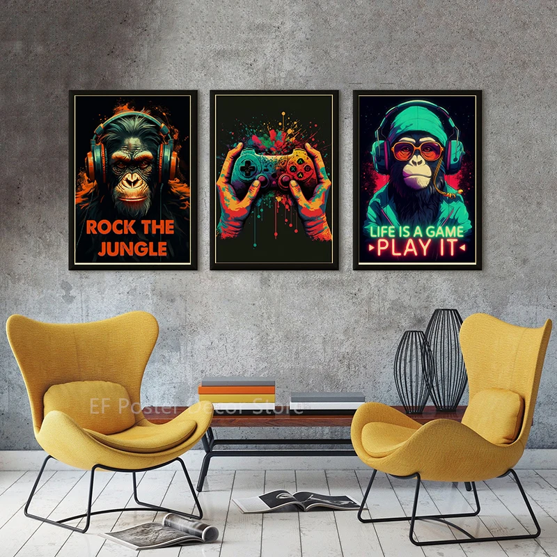 Affiche d'Art Mural Colorée av - Retro Gaming Wallpaper avis et prix