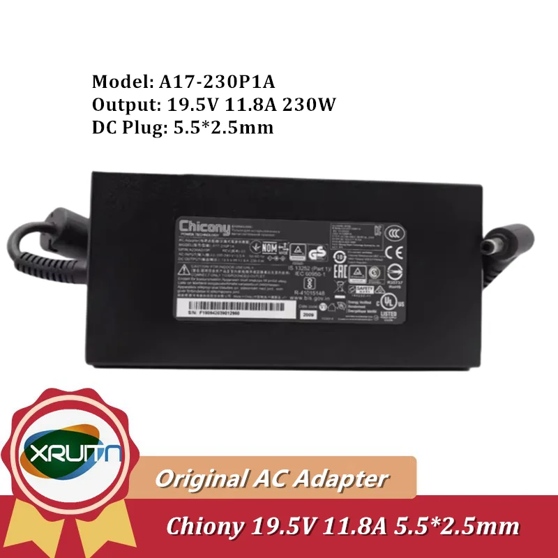 

OEM Chicony A17-230P1A 19.5V 11.8A A230A015P AC Adapter for MSI GS65 GS75 Stealth 9SD-407CN 9SF-270PT 8SE 8SF Laptop Charger