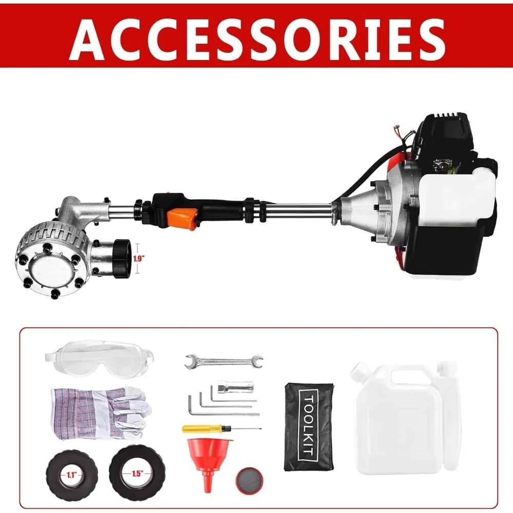 Draagbare Heimachine Hamer, Tweetakt Draagbare 52cc Gaspost Driver Hamerboren, Handheld Benzine Stapel Driver