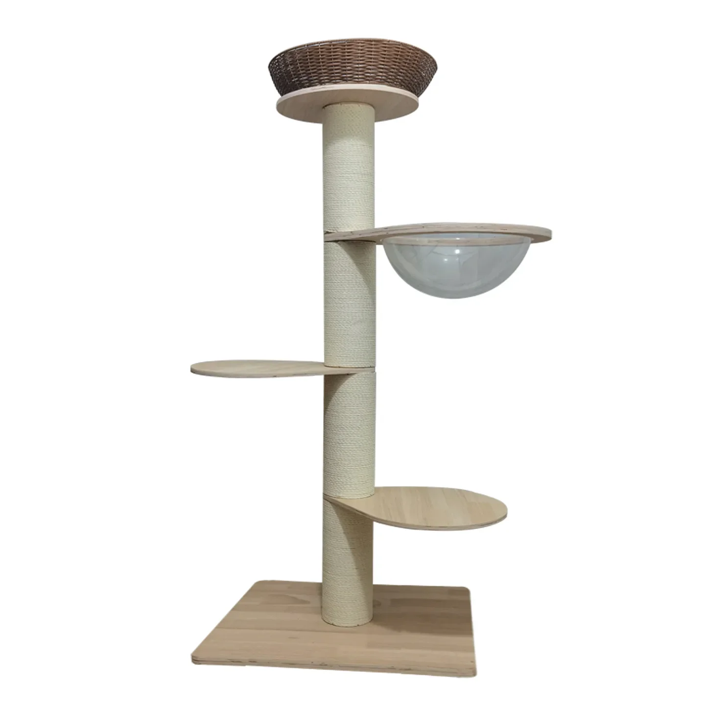 

Solid wood cat climbing frame space capsule