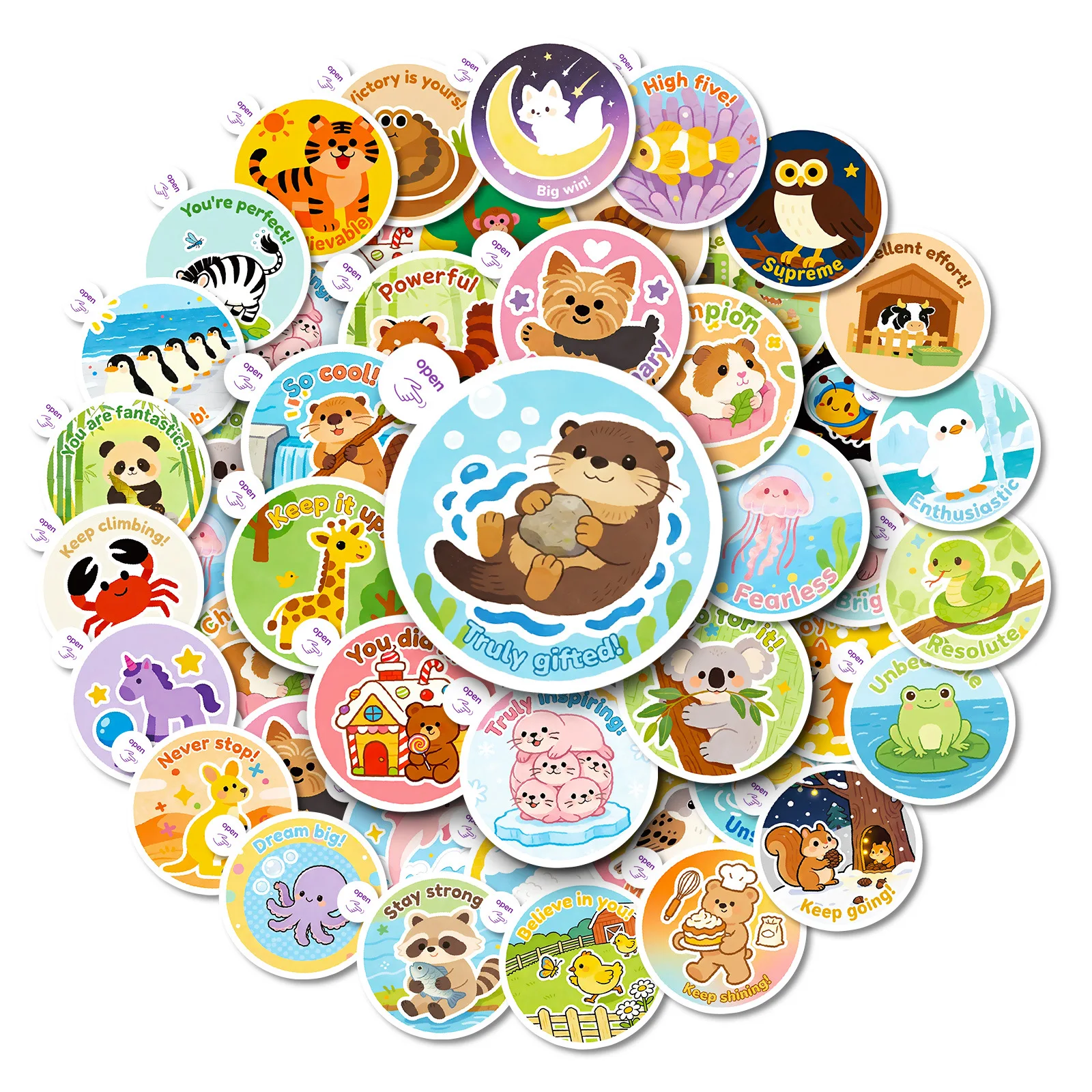 

10/50PCS Cartoon Animal Graffiti Stickers Students Fashion DIY Toys Secret for Bottle Scrapbook Travel Bag Aesthetic Decals