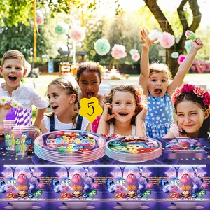 Disney'in Inside Out 2 Doğum Günü Partisi Dekorasyon Seti, Kağıt Tabak, Bardak, Peçete, Bardak, Hikaye ve Balon Malzemeleri Hediye Olarak Kitte 12-En çok satılan yemekler partisi - №7