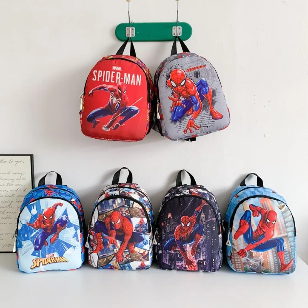 

Marvel Spider-Man Kids Backpack Trendy Cartoon Boys' School Bag Fashionable Spider-Man Backpack Double Shoulder Bag for Toddlers