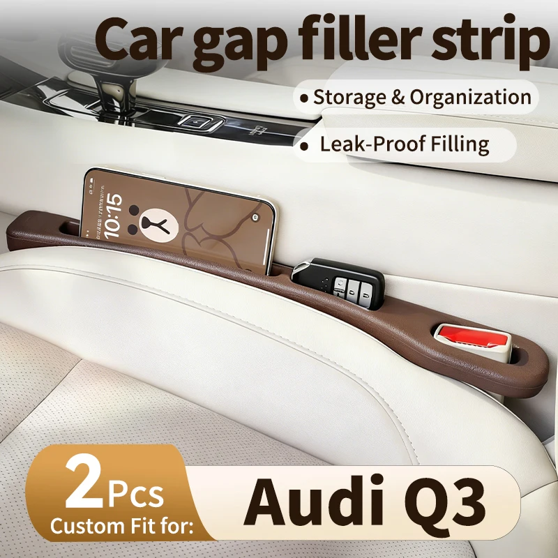 Car Gap Filler Strip for Audi Q3 Auto Seat Leak Proof Strip, Automotive Interior Storage Accessories, No Adhesive Required 2Pcs