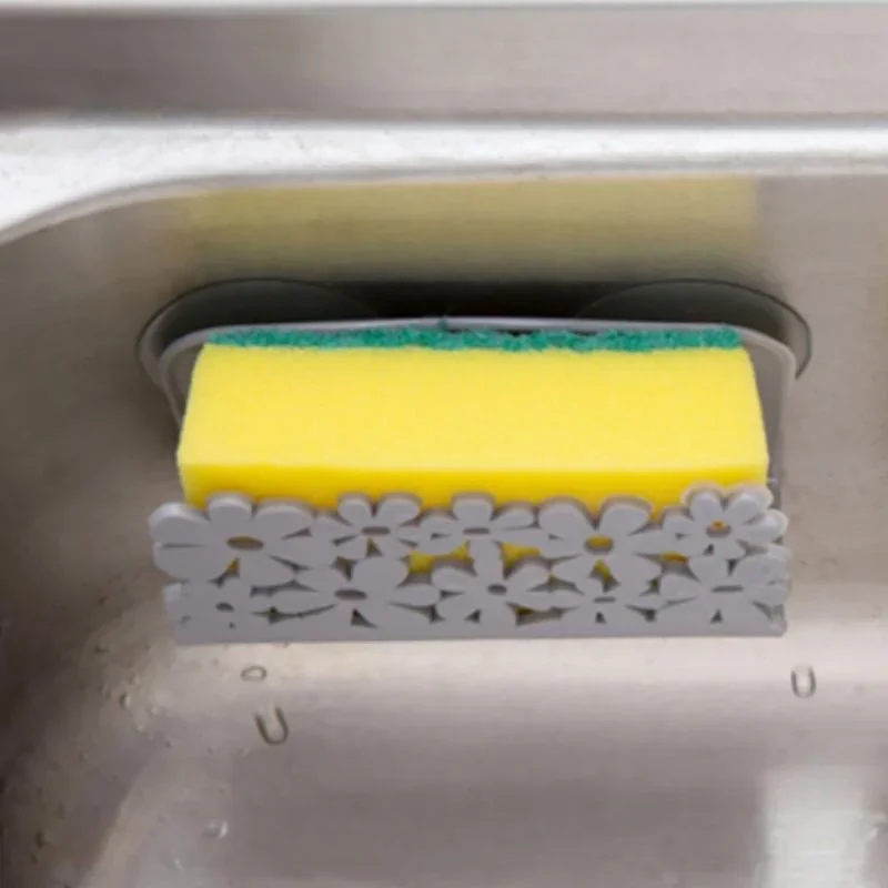 1Pc Dish Cloths Rack Suction Sponge Holder Clip Rag Storage Lid Rack Kitchen Tool - Image 4