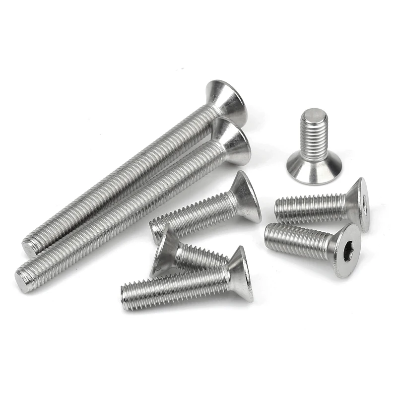 1/4-1/2 Stück Innen sechs kant schraube metrisch versenkt m2 m2, 5 m3 Flach kopf Maschinen schraube Sortiment Kit Edelstahl Inbus schraube – Detail 6