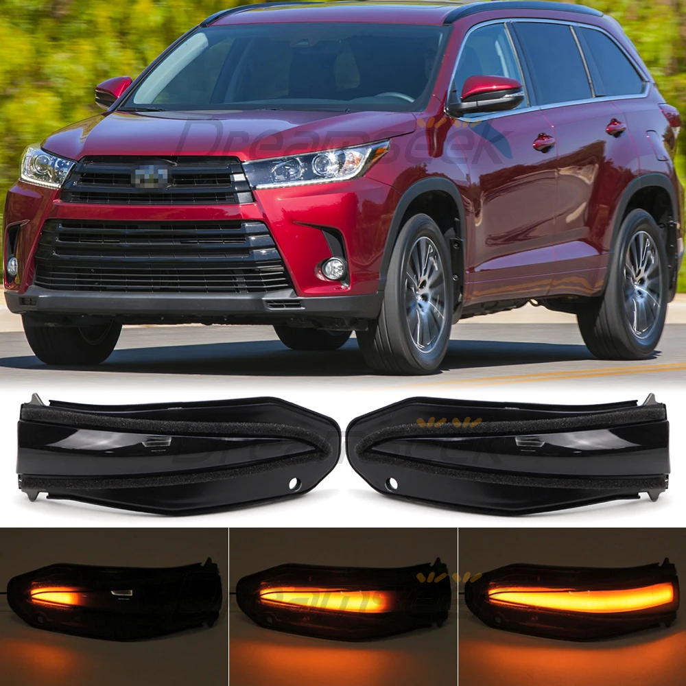 

LED Side Rearview Mirror Light for Toyota RAV4 2013-2018 Toyota 4Runner 2010-19 Dynamic Turn Blinker Indicator Lamp Smoke