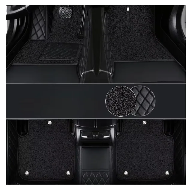 

All Weather Custom Anti Slip 7D 5D Waterproof Car Carpet Mats Luxury EVA Leather PVC Coil Universal Double Car Mat