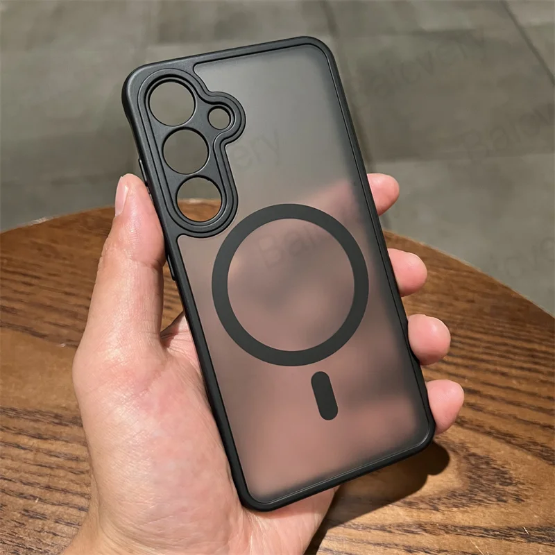 Hard Case for Samsung Galaxy A56 A16 A36 A55 A15 A05S A17 A26 5G Case with Magnetic Wireless Charger Sticker