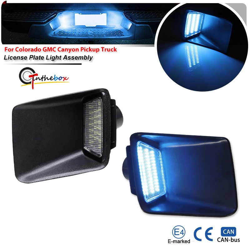Para camioneta Chevrolet Colorado GMC Canyon 2004-2012 6500K blanco completo LED número trasero luz de matrícula lámpara de etiqueta Canbus