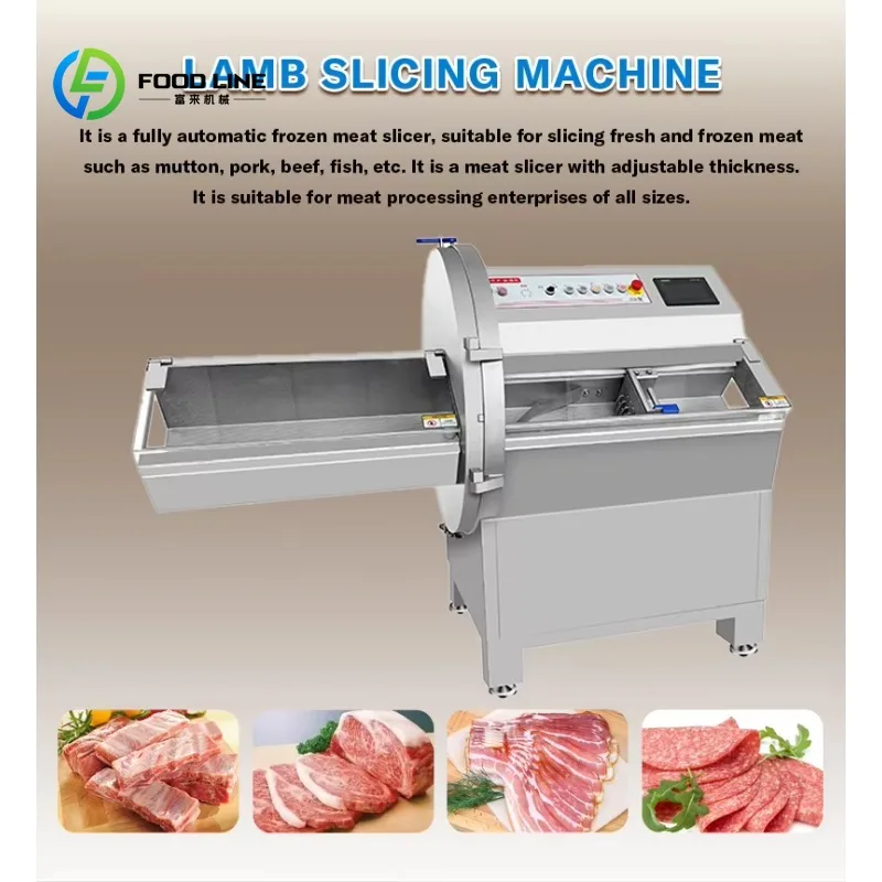 Customized Motorized Meat Bone Saw Cutting Machine High Capacity Automatic Meat Rib Cutter for Frozen Beef and Pork Slice