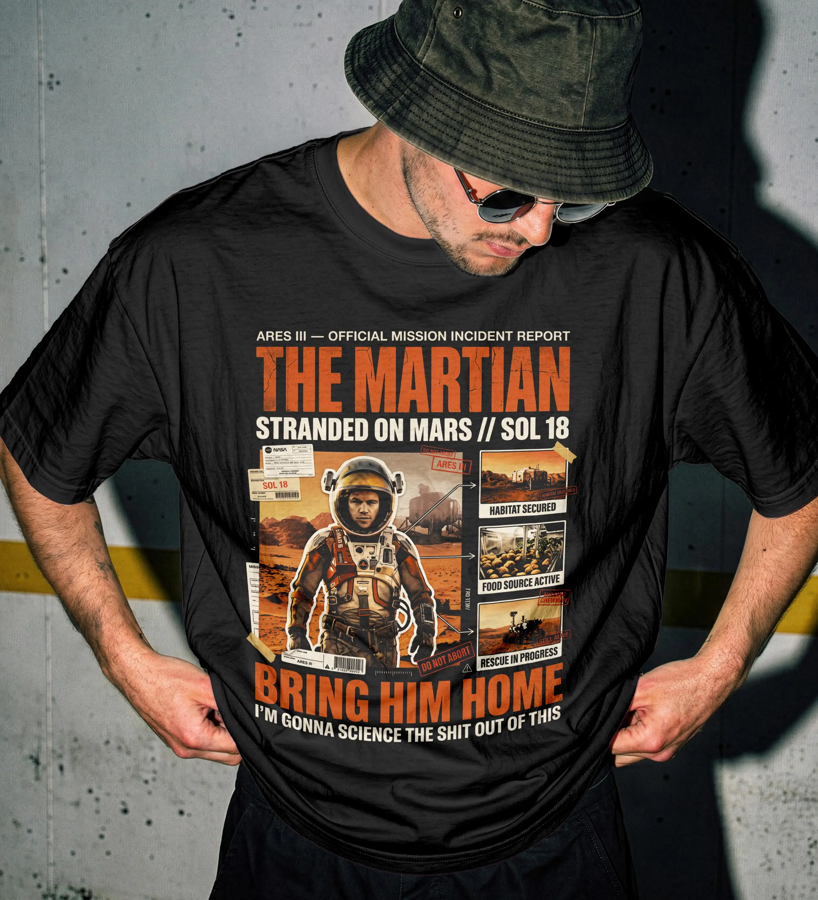The Martian 2015 Shirt, Bring Him Home Tee, Stranded On Mars Graphic T Shirt, Sci Fi Movie Fan Gift, Space Film Unisex Tee